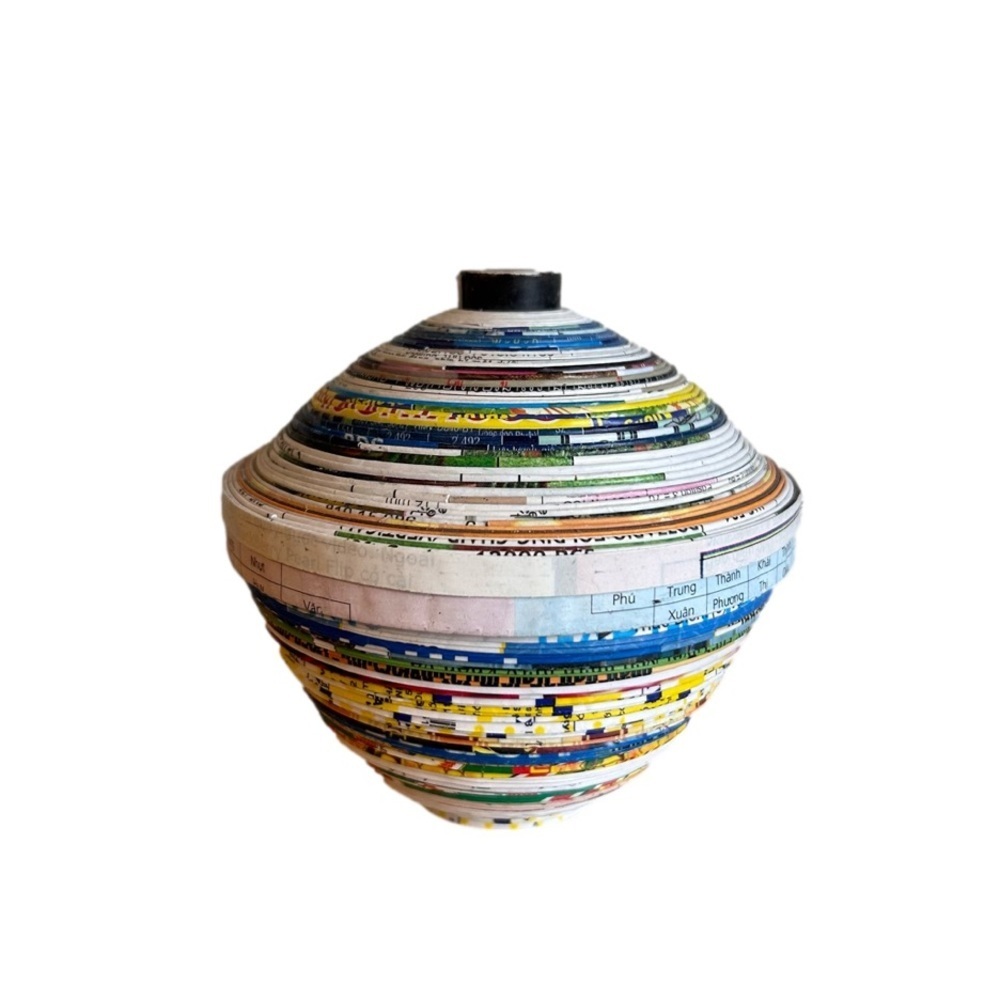 Hand Crafted Paper Lidded Trinket Dish Bowl